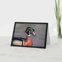 Bonne carte d'anniversaire Bois Canard
