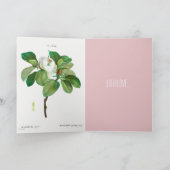 BONNE CARTE D'ANNIVERSAIRE BOTANIQUE "MAGNOLIA" (Intérieur)