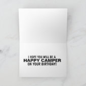 BONNE CARTE D'ANNIVERSAIRE CAMPER, CLASSIQUE ET TR (Intérieur)