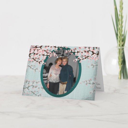 Bonne carte d'anniversaire - Cherry Blossom Vintag (Devant)