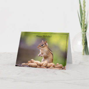 Bonne carte d'anniversaire Chipmunk