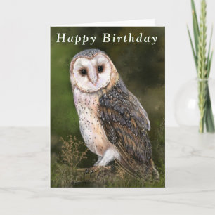 Bonne carte d'anniversaire Chouette de l'Ouest
