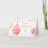 Bonne carte d'anniversaire Cupcake (Devant)