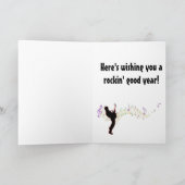 Bonne carte d'anniversaire de guitare électrique (Intérieur)
