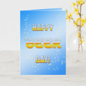 Bonne carte d'anniversaire de la bière (Fleur jaune)