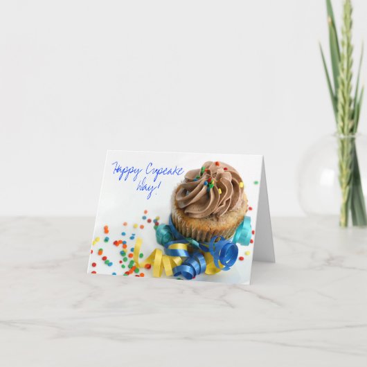 Bonne carte d'anniversaire de la fête du Cupcake (Devant)