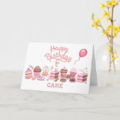 Bonne carte d'anniversaire de la journée du gâteau (Fleur jaune)