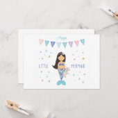 Bonne carte d'anniversaire de la petite sirène (Devant/Arrière en situation)