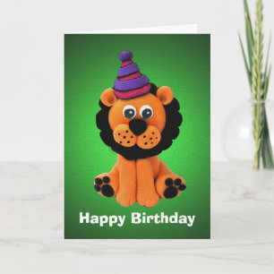 Bonne carte d'anniversaire de lion