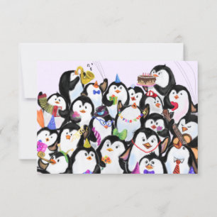 Bonne carte d'anniversaire de pingouin