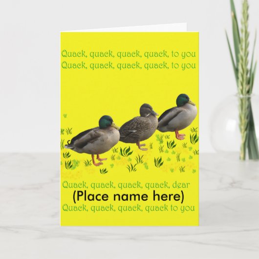 Bonne carte d'anniversaire de Quacking (Devant)