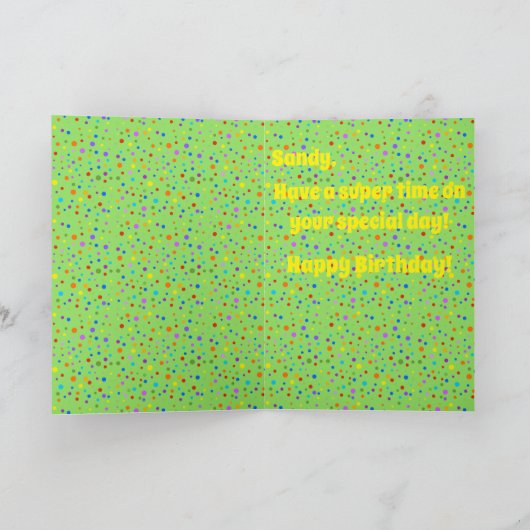 Bonne carte d'anniversaire d'éléphant (Intérieur)