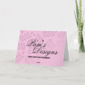 Bonne carte d'anniversaire - Dentelle Vintage rose (Dos)