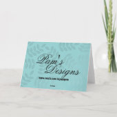 Bonne carte d'anniversaire - Dentelle Vintage Turq (Dos)