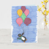 Bonne carte d'anniversaire des ballons (Fleur jaune)