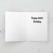 Bonne carte d'anniversaire d'hiver (Intérieur)
