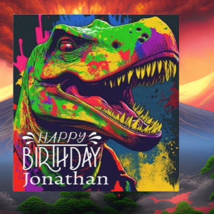 Bonne carte d'anniversaire Dinosaur
