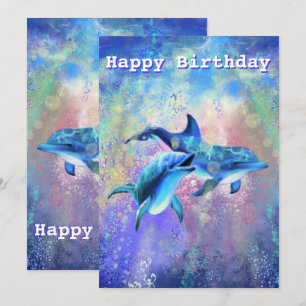 Bonne carte d'anniversaire Dolphin Couple - Person