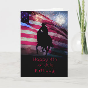 Bonne carte d'anniversaire du 4 juillet