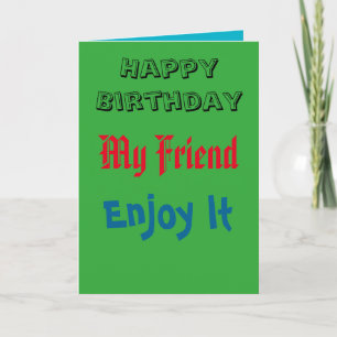 Bonne carte d'anniversaire du meilleur ami