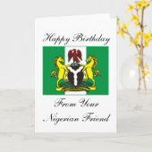 Bonne carte d'anniversaire du Nigeria (Fleur jaune)