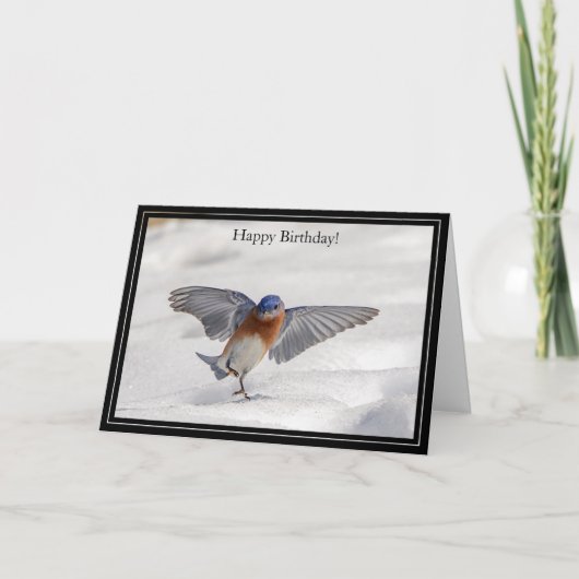 Bonne carte d'anniversaire Eastern Bluebird (Devant)