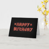 Bonne carte d'anniversaire en orange (Fleur jaune)