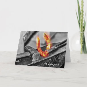 Bonne carte d'anniversaire : fer à cheval