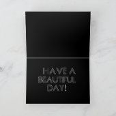 Bonne carte d'anniversaire. Géométrie en noir et b (Intérieur)