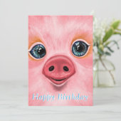 Bonne carte d'anniversaire - Happy Baby Piglet (Debout devant)