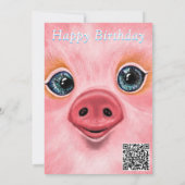 Bonne carte d'anniversaire - Happy Baby Piglet (Dos)