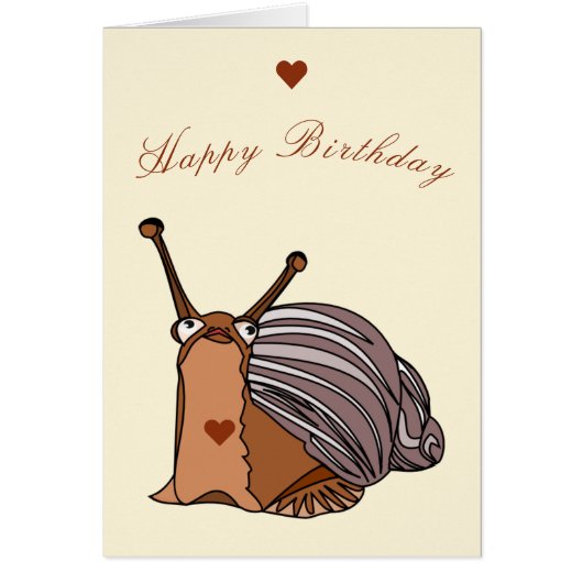 Bonne carte d'anniversaire Happy Little Snail (Devant)