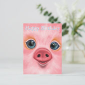 Bonne carte d'anniversaire - Happy Piglet (Debout devant)
