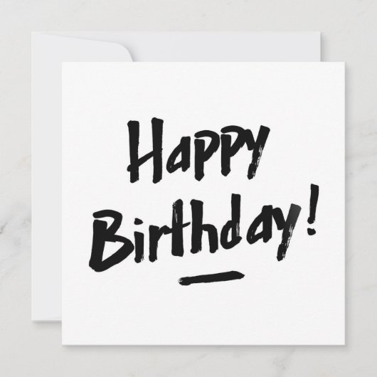Bonne carte d'anniversaire - Hommes - Monochrome (Devant)