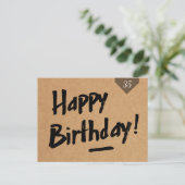 Bonne carte d'anniversaire - Hommes - papier kraft (Debout devant)