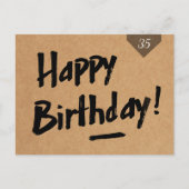 Bonne carte d'anniversaire - Hommes - papier kraft (Devant)