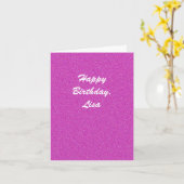 Bonne carte d'anniversaire Hot Pink Pointilze (Fleur jaune)