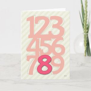 Bonne carte d'anniversaire, huit ans
