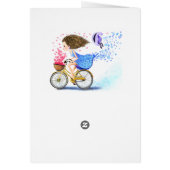 Bonne Carte d'Anniversaire Jeune Fille En Vélo (Dos)