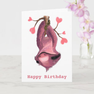Bonne carte d'anniversaire Jouer Sloth - Smile