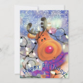 Bonne carte d'anniversaire Joyeux rennes de Noël (Dos)