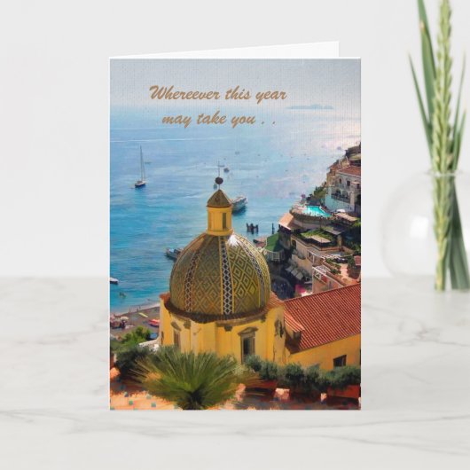 Bonne carte d'anniversaire La vie est une aventure (Devant)