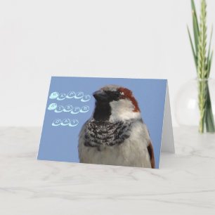 Bonne carte d'anniversaire mignon petit oiseau