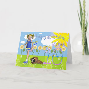 Bonne carte d'anniversaire mignonne petite fille 1