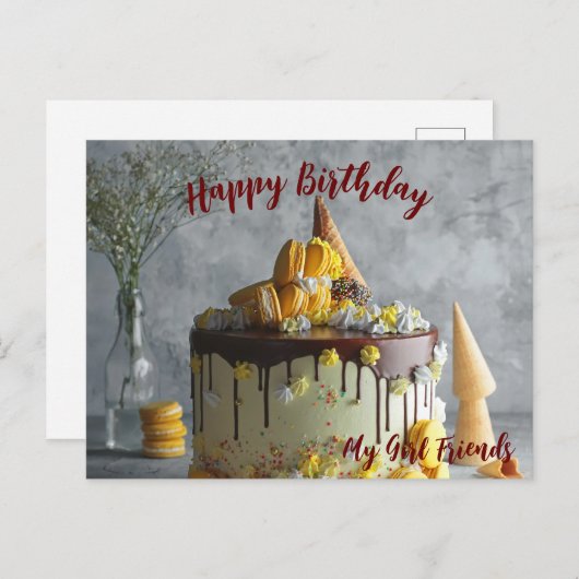 Bonne carte d'anniversaire moderne (Devant / Derrière)