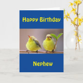BONNE CARTE D'ANNIVERSAIRE "NEPHEW" (Fleur jaune)