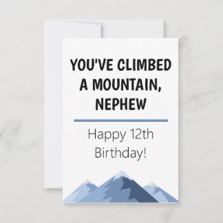 Bonne carte d'anniversaire Nephew Mountain WIldern