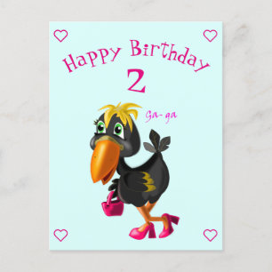Bonne carte d'anniversaire - Oiseau drôle - Votre 