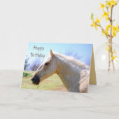 Bonne carte d'anniversaire Palomino Horse Card (Fleur jaune)