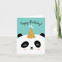 Bonne carte d'anniversaire Panda